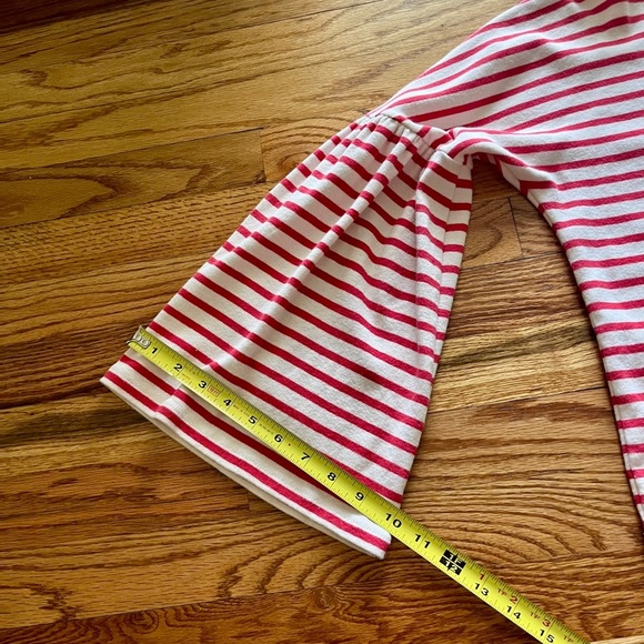 J.Crew Womens Cotton Boat Neck Striped Bell Sleeve Blouse Top Size Small - Picture 7 of 8